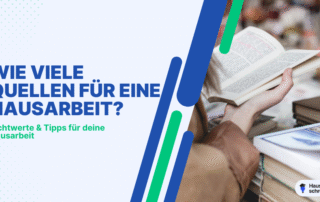 wie viele quellen für eine hausarbeit