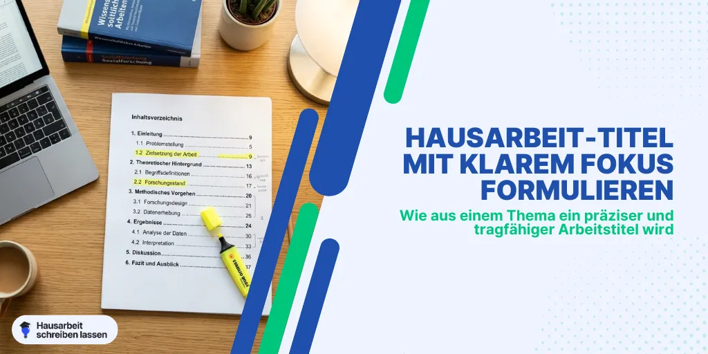 Hausarbeit-Titel klar und wissenschaftlich formulieren Hausarbeit Titel