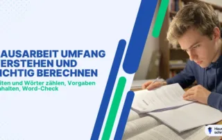 Hausarbeit Umfang sicher bestimmen Umfang Hausarbeit