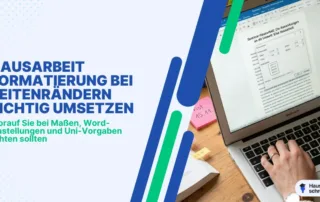 Hausarbeit Formatierung bei Seitenrändern richtig umsetzen Seitenränder Hausarbeit