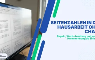Hausarbeit Seitenzahlen: Regeln, Aufbau und Word-Anleitung Seitenzahlen Hausarbeit